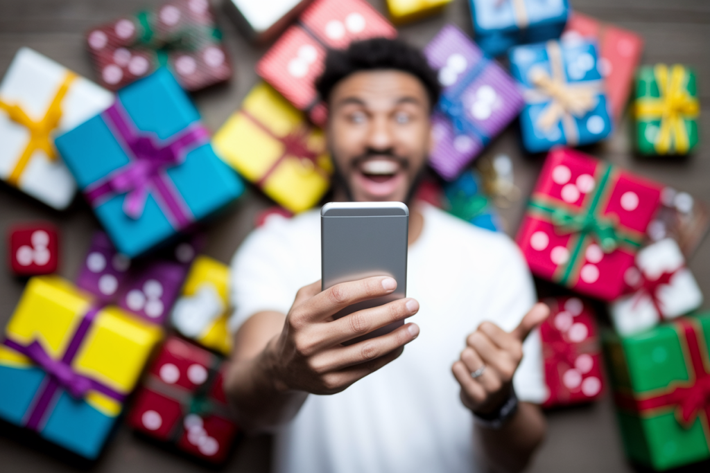 cadeaux-jeux-personne-floue-smartphone