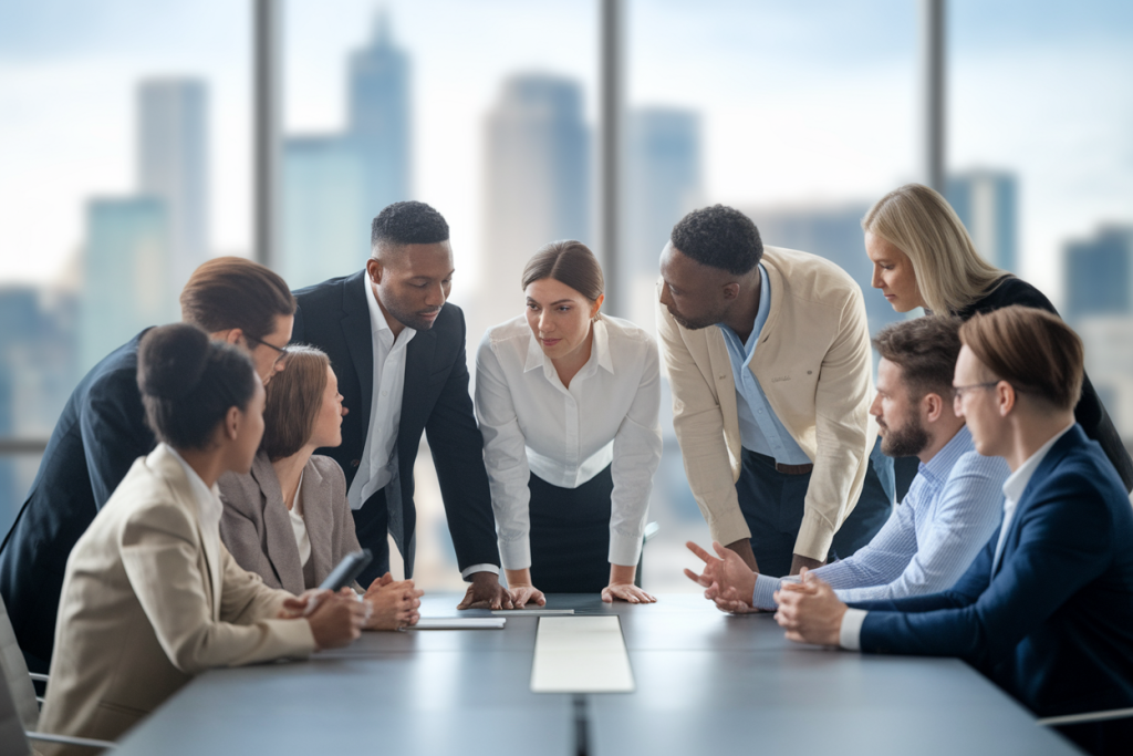 groupe-professionnels-divers-table-bureau-ville