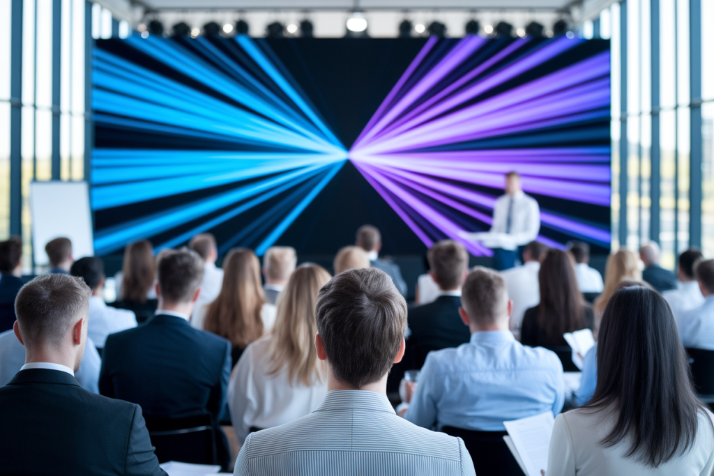 salle-conference-professionnels-divers-ecran
