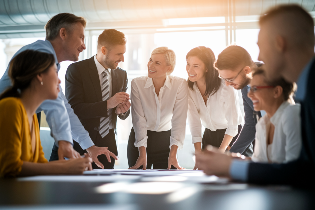 groupe-divers-employes-table-conference