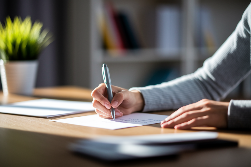 personne-bureau-ecrit-lettre-lumiere
