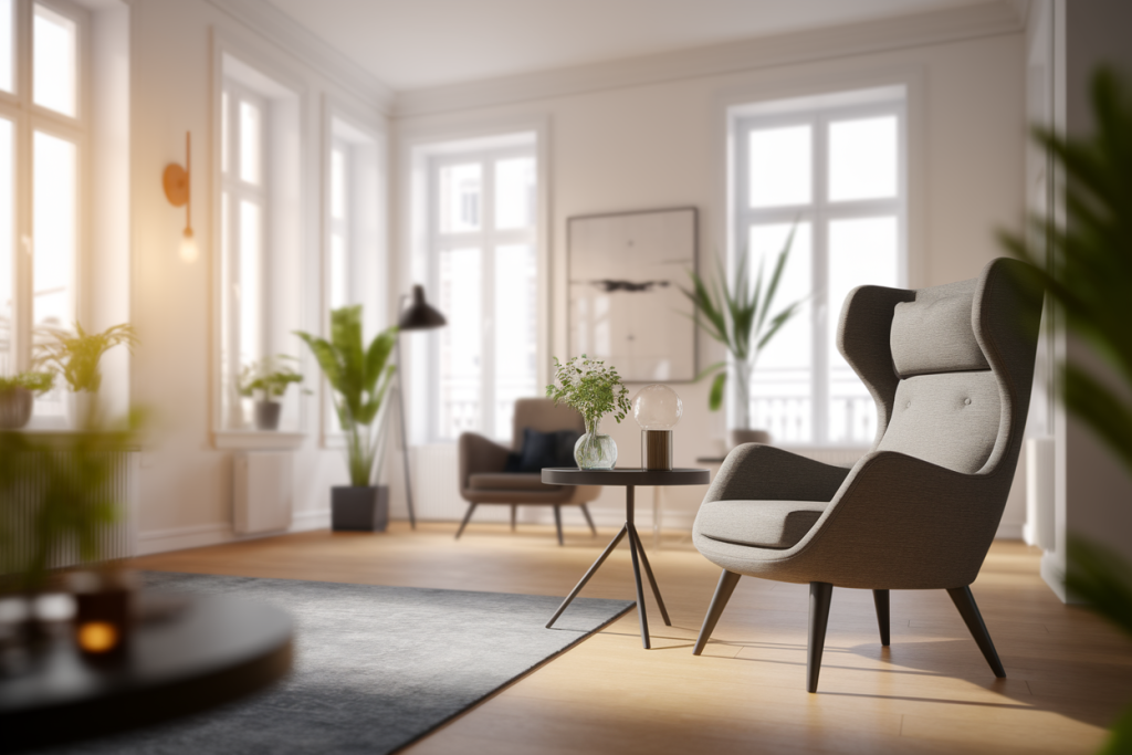 salon-moderne-fenetres-fauteuil-plante