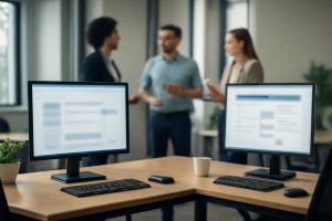 bureau-deux-bureaux-ordinateurs-arriere-plan