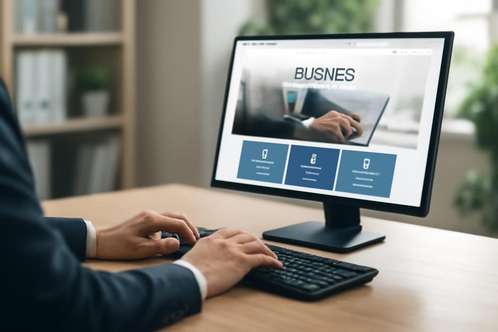 bureau-professionnel-ecran-clavier-plantes
