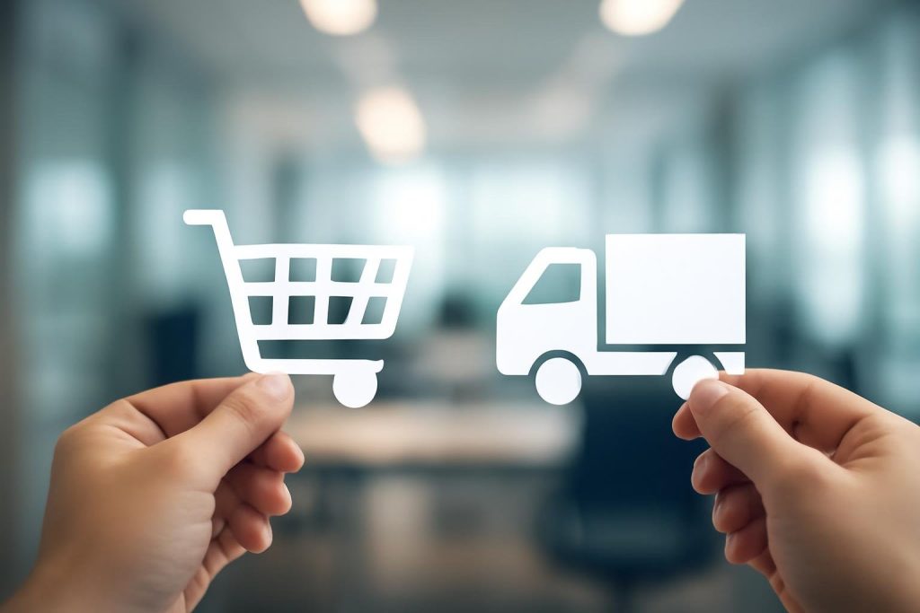 mains-floues-icone-chariot-camion-livraison