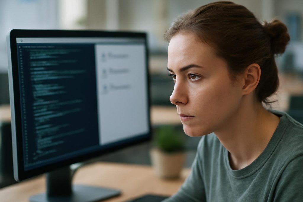 personne-bureau-code-flou-focus