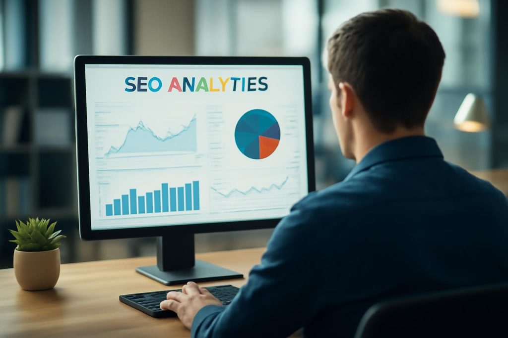 personne-bureau-ecran-graphique-seo