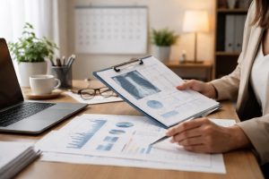 bureau-documents-medical-financier-calendrier