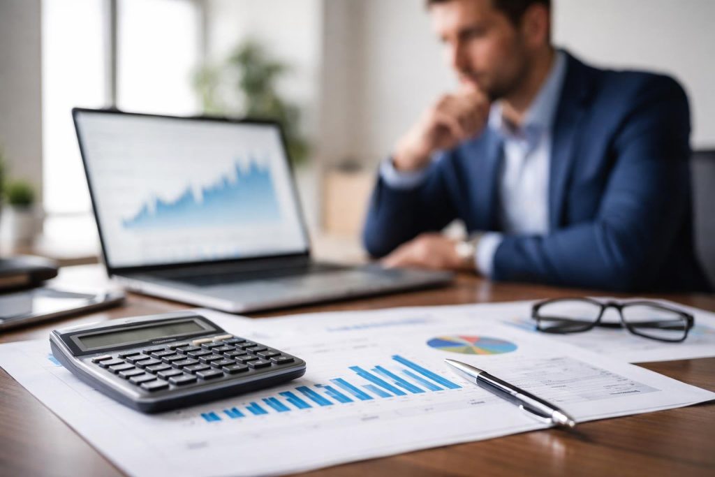 tableau-financier-calculatrice-ordinateur-personne
