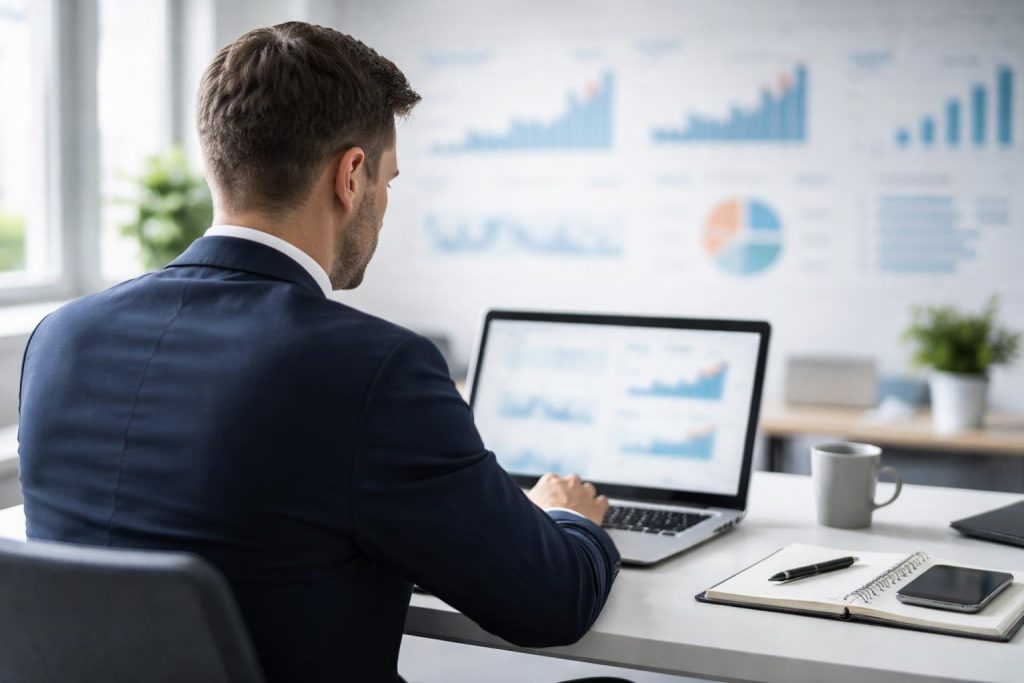 professionnel-bureau-ordinateur-portable-interface