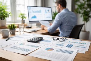 bureau-documents-financiers-professionnel-bureau