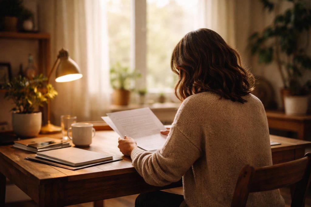 femme-dos-table-interieur-chaleureux